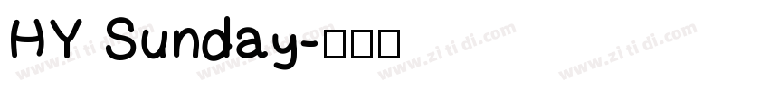 HY Sunday字体转换